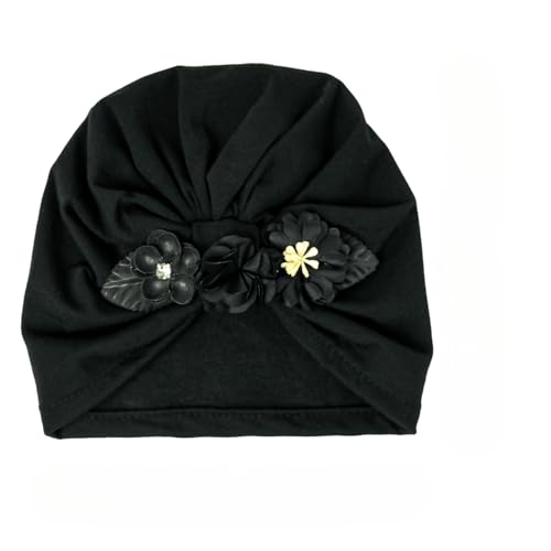 Image of THE LITTLE LOOKERS Turban Cap | Turban Knot Bow Cap | Turban Cap for New Born Kids | Cap for Baby Girl |Cap for Baby Boy | Baby Flower Turban Cap