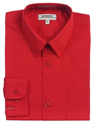 Image of Gioberti Boys Long Sleeve Solid Dress Shirt