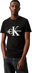 Calvin Klein Uomo T-Shirt Maniche Corte Core Monologo Slim Fit, Nero (CK Black), L