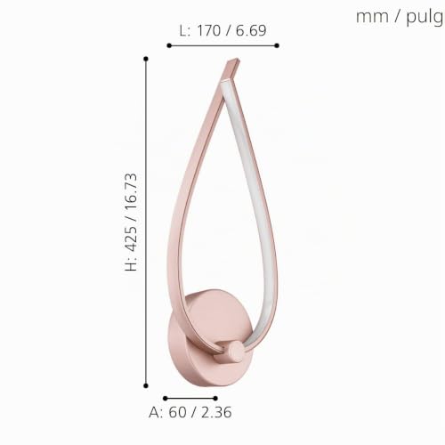 Miniatura 4 de Eglo LED aplique de pared Palozza, lámpara de pared de una luz, foco