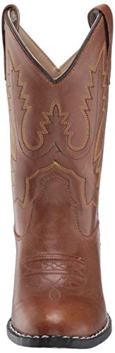 Old West Boots Round Toe Western Boot (Toddler/Little Kid) Tan Canyon 3 Little Kid M - Thumbnail 2