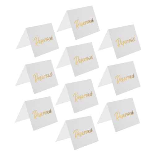 10pcs Double-sided Table Cards Reserved Signs Wedding Place Cards for Table Party Reserved Card Wedding Seats Sign Reserved Table Signs Party Place Cards White Paper