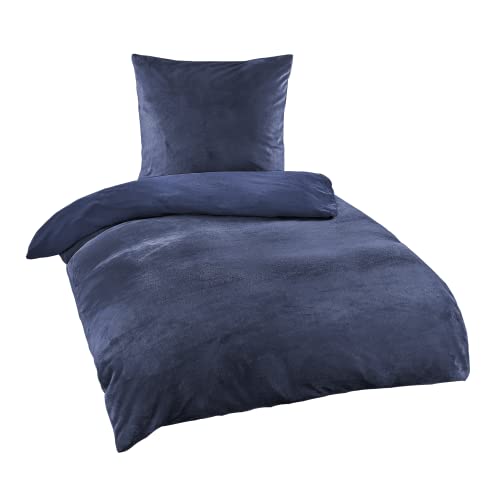 BaSaTex Cashmere Touch Plüsch Winter Bettwäsche Set | warme Nicky Teddy...