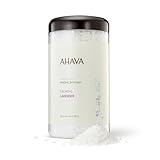 AHAVA Dead Sea Mineral Bath Salt, Calming Lavender - Intense Relaxation for Body & Mind, Elevates Moisture, Softens & Eases Sore Muscles, Enriched by Exclusive Dead Sea Salt & Osmoter blend, 32 Oz