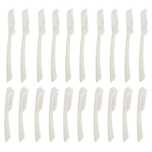 Hedume 20 Pack Dermaplaning Tool, Eyebrow Razor Trimmer, Exfoliating Razors, Eyebrow, Face and Peach Fuzz Hair Removal Razors for Men & Women