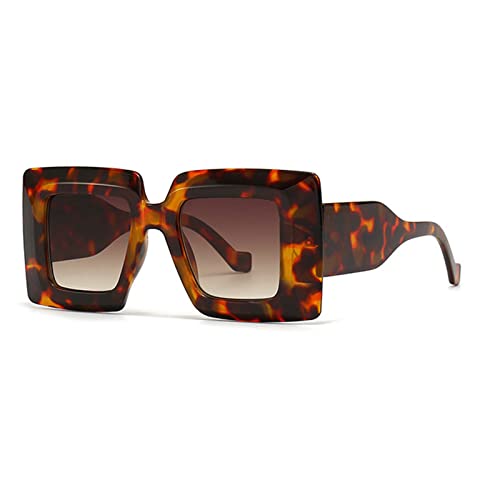 willochra Vintage Oversized Square Frame Sunglasse For Women Luxury Oversized Zebra Print Sun Glasses Men Wide Leg Shades2