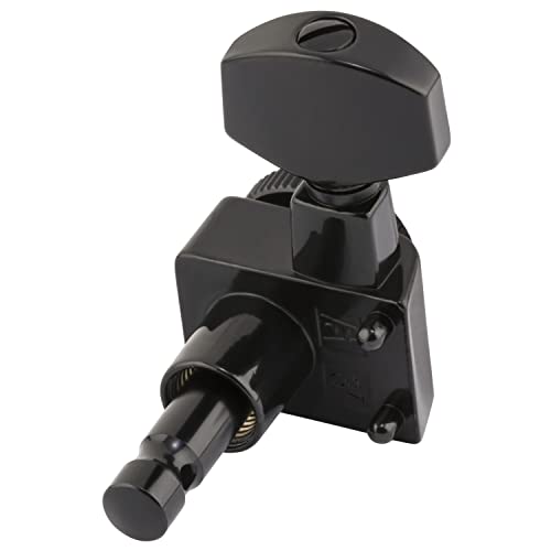 Fender Deluxe Locking Staggered Guitar Tuners Guitar Accessories Black | Drop-in Stratocaster upgrade no-tie string changes locking tuning pegs electric guitar machine heads stable tuning product thumbnail 3