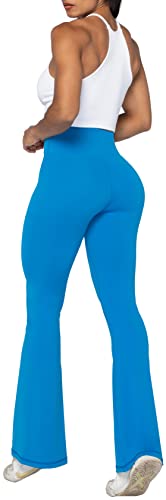 Image of Sunzel Flare Leggings, Crossover Yoga Pants with Tummy Control, High-Waisted and Wide Leg