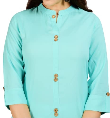 Image of NEW4U Women's Solid Rayon Straight Kurta