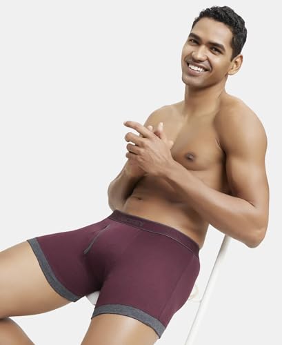 Image of Jockey 1017 Men's Super Combed Cotton Rib Solid Boxer Brief with Stay Fresh Properties