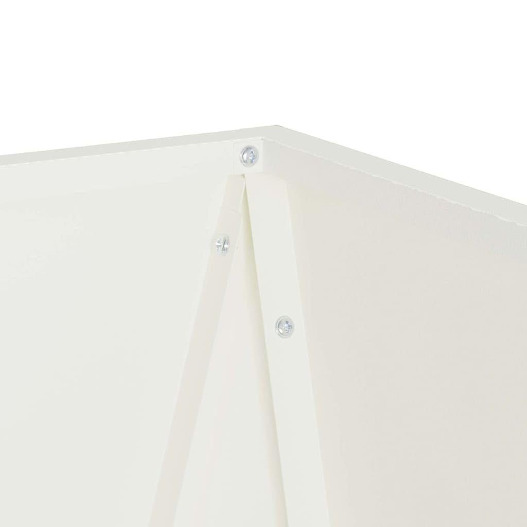 Fioriera da Esterno in Acciaio 40x40x75 cm Vaso Giardino Bianco | Contenitore per piante e arbusti decorativi, ideale per arredare il terrazzo, i sentieri del giardino o il patio.