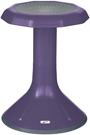 ECR4Kids ACE Active Core Engagement Wobble Stool, 18-Inch Seat Height, Flexible Seating, Eggplant