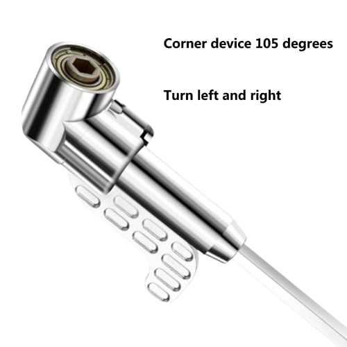105 Degree Right Angle Driver Angle Extension Power Screwdriver Drill Attachment, 1/4 Inch Flexible Angle Extension Bit Kit,Magnetic Drill Bit Socket Angled Bit Power Drill Tool And Soft Shaft #TOP3