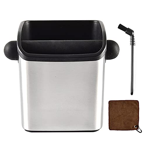 CAFEMASY Espresso Grounds Knock Box Mini Durable Stainless Steel Coffee