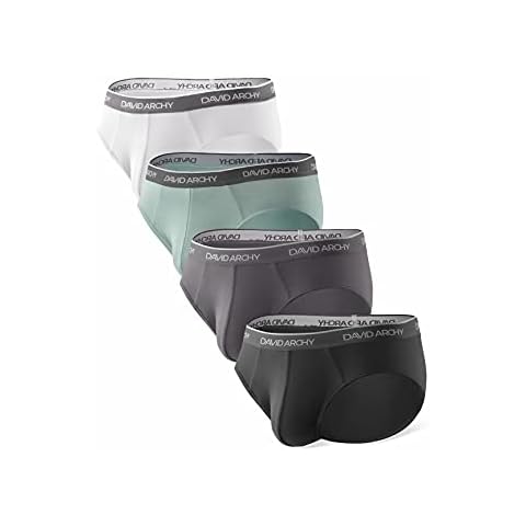 DAVID ARCHY Calzoncillos para Hombre de Fibra de bambú Ultra Suaves y Transpirables Pack de 4 Cover