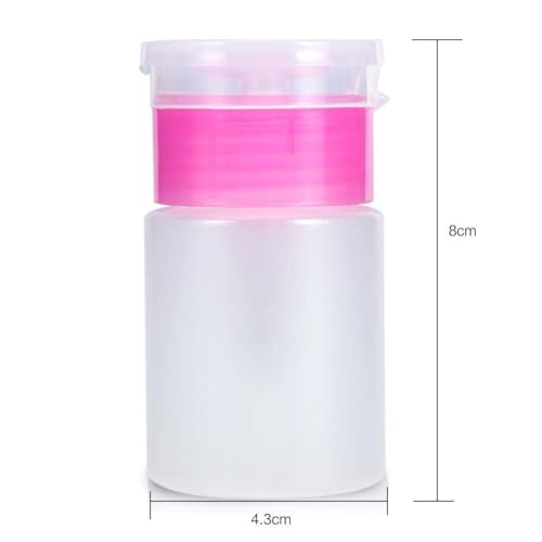 Image of Push Down Empty Lockable Pump Dispenser Bottle for Nail Polish and Makeup Remover-Nail Polish Dispenser-Nail Polish Remover Pump (Pack of one)
