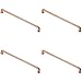 4 sztuki | Przemysłowy uchwyt do wyciągania drzwi - 320 mm centra mocowania - satynowa miedź | Designerski uchwyt do wyciągania szafki - uchwyt drzwi szafy szafy - nadaje się do lekkich drzwi wewnętrznych