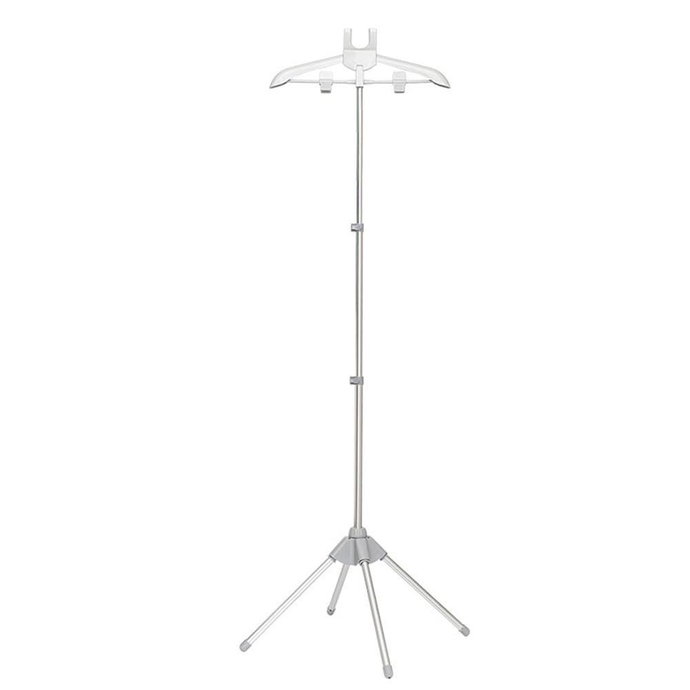 CTRLZS Household Floor Hanging Ironing Rack Display Rack Clothes Hanger Clothing Foldable Tripod Steam Hanger Grey