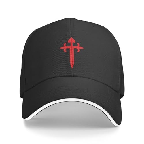 ZXMDJHJ Gorra de béisbol Punk Camino De Santiago Punk De Moda Clásica para Hombre Mujeres Ajustable Cruz De Santiago De San Padre Sombrero Deportes Golf Memorial Regalo
