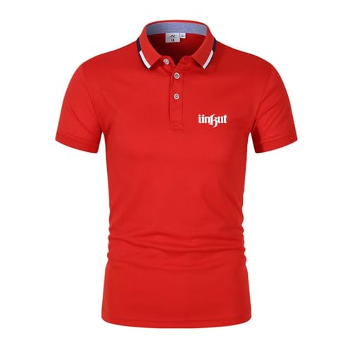 Seroni Polos pour Hommes Vêtements De Sport pour Unkut T-Shirt Uni À Col Respirant Fitness À Manches Courtes Patchwork Confort Tee Top Vêtements Boutons Imprimés-...