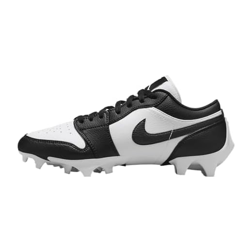 Nike Men's Jordan 1 Mid TB Football Cleats White/Black-Panda FJ6245-100 13