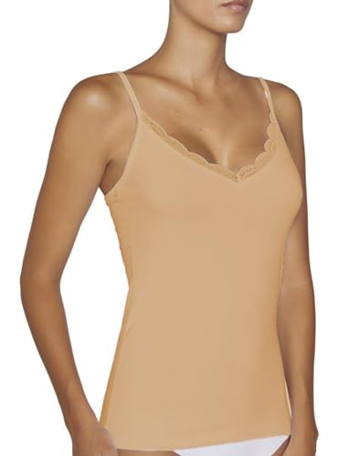 YSABEL MORA - Camiseta Lencera Tirante Fino Algodón, Diseño Mediterráneo, Confort y Sostenibilidad, Hecho en Valencia, Adaptable a Cualquier Cuerpo y Circunstancia