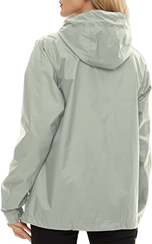Image of Women's Rain Jacket Lightweight Waterproof Raincoat | Hooded Windproof Rain Coats Adjustable Windbreaker Rainy Snow Day