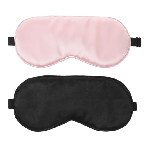 NOLITOY 2個 クールなアイマスク 女性用スリープアイマスク アイスリープマスク 女性用睡眠用ナイトマスク ぶろっく eye mask 旅行用アイマスク 男性用スリーピングマスク シルク