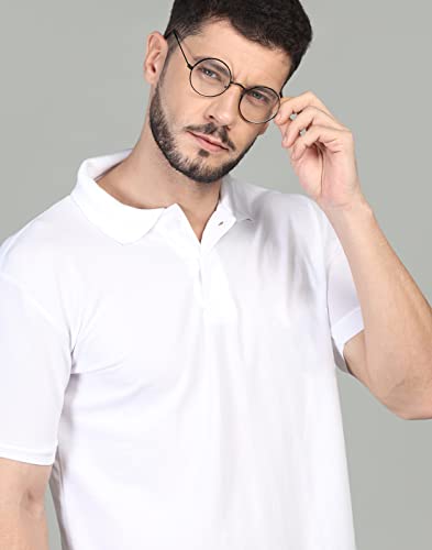 Image of INKKR Men's Casual Polo Neck Half Sleeve Solid T-Shirt (Pack-3)