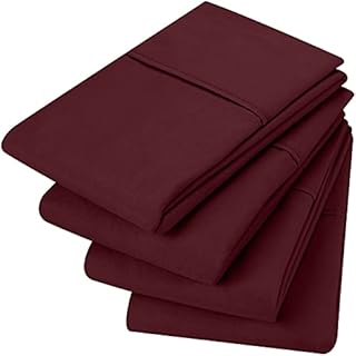 Utopia Bedding 4 Pack Pillowcases - Soft Brushed Microfiber Pillow cases (50 X 75 cm, Black, Standard Size Pack of 4)