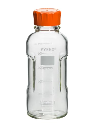 Pyrex 1399-500CN-M Slim line Media Bottle Easy Pour Corning 500ML Ca, Glass (Pack of 1)