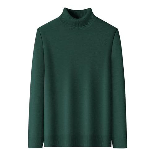 Mens Solid Base Layer Slim Fit Knitted Pullover Casual Turtleneck Sweater Lightweight Fall Winter Warm Undershirt
