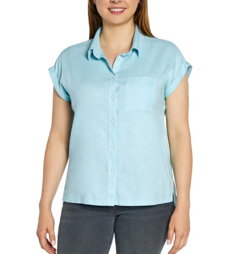 Orvis Tops for Women - Linen Blend Womens Short Sleeve Shirts