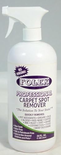 FOLEX Professional Carpet Cleaner Spray 34 oz, Spot Cleaner for Carpet and Upholstery, Pet Spot...