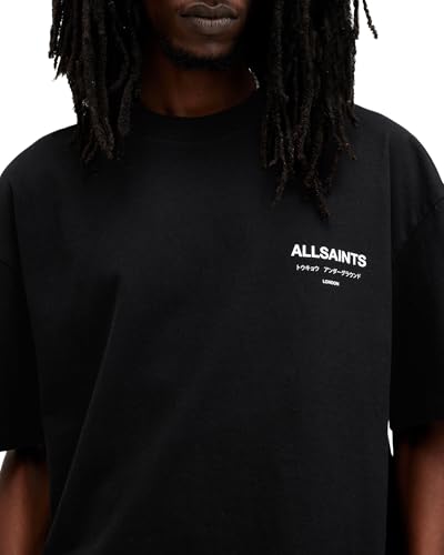 Image of AllSaints Men's Underground Oversized Short Sleeve Crew Neck Shirt
