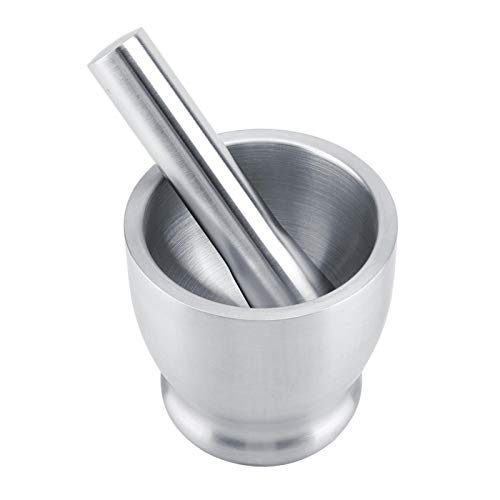 Rosvola Hand Mortar Pestle Set, Stainless Steel Mortar Pestle, Designed Beautifully Dust for Garlic Coffee Beans Various Spices Ginger