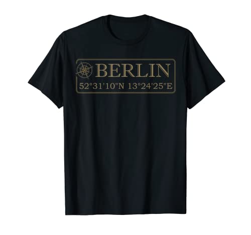 Brújula de la ciudad de Berlín regalo para hombres y mujeres recuerdo Camiseta