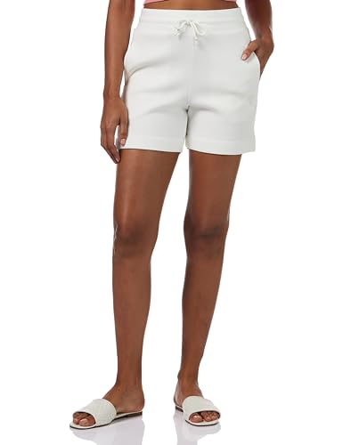 GUESS Elly Damen-Shorts Elly – ECO Soft Tech Scuba 340, Weiß, Größe S, weiß, S