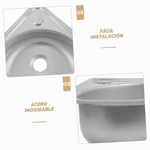 Fregadero triangular inoxidable de seno único para ganar espacio 3
