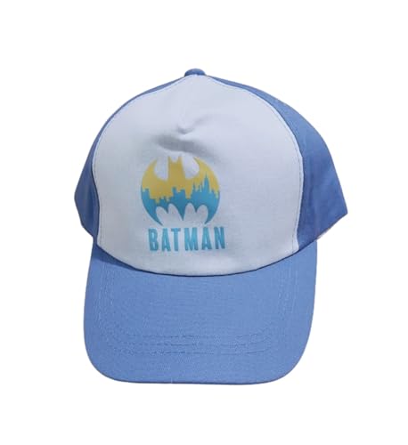 Casquette de baseball DC Comic Batman 100 % coton pour enfant Bleu et noir, bleu, 3-7 ans