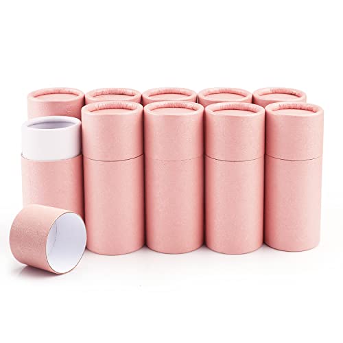 10Pcs 1 Oz/30ml Pink Kraft Paperboard Tubes,Empty Round Kraft Paper Cardboard Gift Packaging Box Tube Container for Essential Oil Bottle,Paper Tube,Pencil,Tea Coffee,Jewelry,Craft Project-Not Push Up