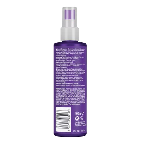 John Frieda Hitzeschirm Hitzeschutz Spray - Inhalt: 200 ml - Aus der Frizz Ease Serie - Schützt das Haar vor Stylinghitze