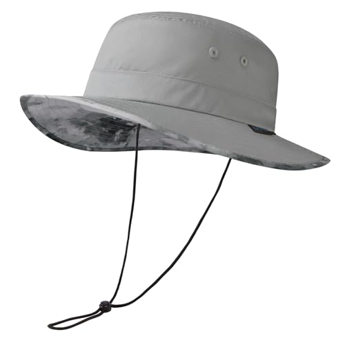 Image of UPF 50+ Foldable Sun Hat Patterned Under Brim Bucket Hats for Summer Hiking Fishing Beach Safari Men Women