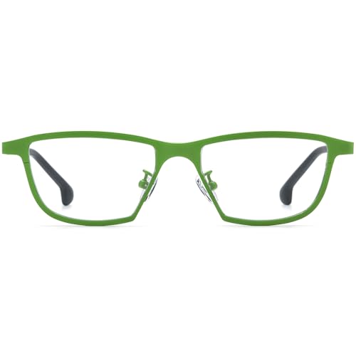 Image of FONEX Colorful Pure Titanium Glasses Frame Women Retro Round Eyeglasses