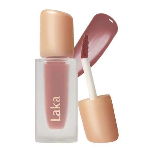 Laka Fruity Glam Tint | Glowing Korean Lip Tint with Hydrating Lightweight Texture | Buildable Color, Non-Sticky High Shine Gloss | K-Beauty Korean Makeup | #141 Compote, 0.15oz