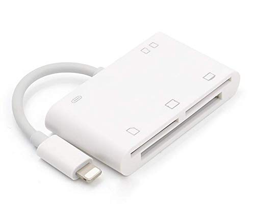 6 in 1 SD TF SDHC CF XD M2 Card Reader Charging Adapter for iPhone Xs MAX XR X 5S 6 7 8 Plus