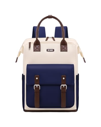COOLIFE Rucksack Damen 15.6 Zoll Laptop Rucksack Leicht Tagesrucksack für Universitäten Pendeln und Wochenendausflug Wasserdicht Polyester Reiserucksack mit Laptopfach und Doppelgriffe (Blau)