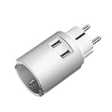 3-in-1-USB steckdosenadapter- Mit einer 1 schuko steckdose und 2 USB-Anschlüssen versorgt dieses USB steckdose alles von den meisten Geräten bis zum Telefon mit Strom und eignet sich hervorragend für Wohnzimmer, Schlafzimmer, Küche und mehr.