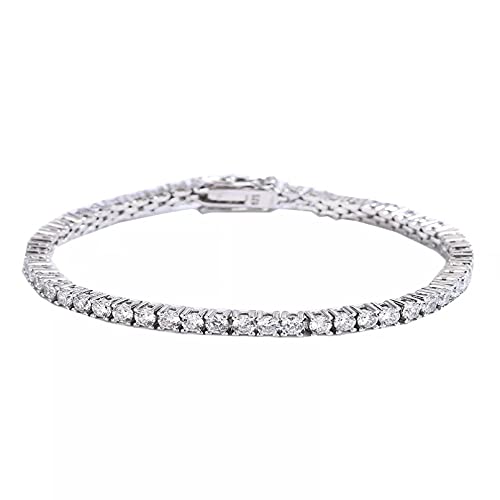 Bracelet femme argent 925 et diamants 3mm pour sublimer vos soirées de gala