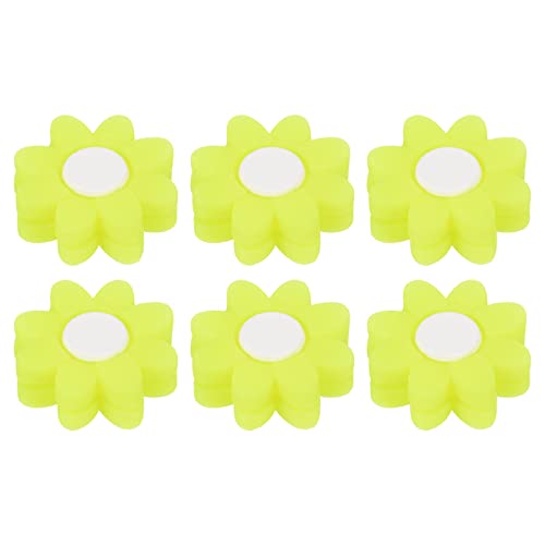 PATIKIL Tennis Racket Vibration Dampener, 6 Pack Soft Silicone Racquet Shock Absorber String Damping, Yellow